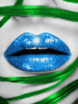 Gif animé bouche bleue